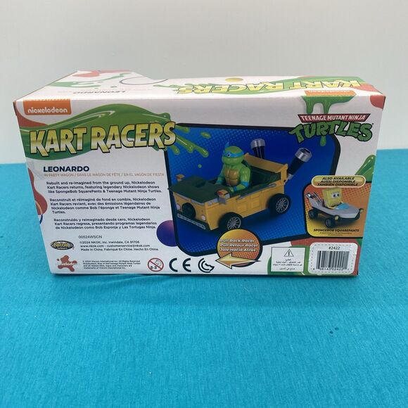 Nickelodeon TMNT Pullback Kart Racers Leonardo In Party Wagon Teenage Mutant - Picture 4 of 7